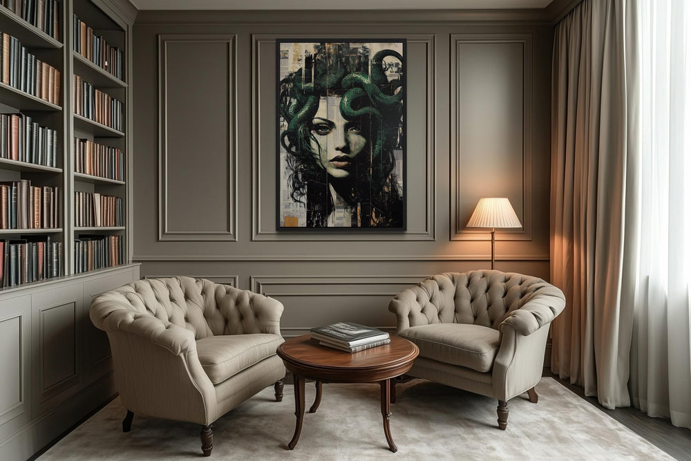 Gothic Modern Graffiti Modern Medusa Wall Art