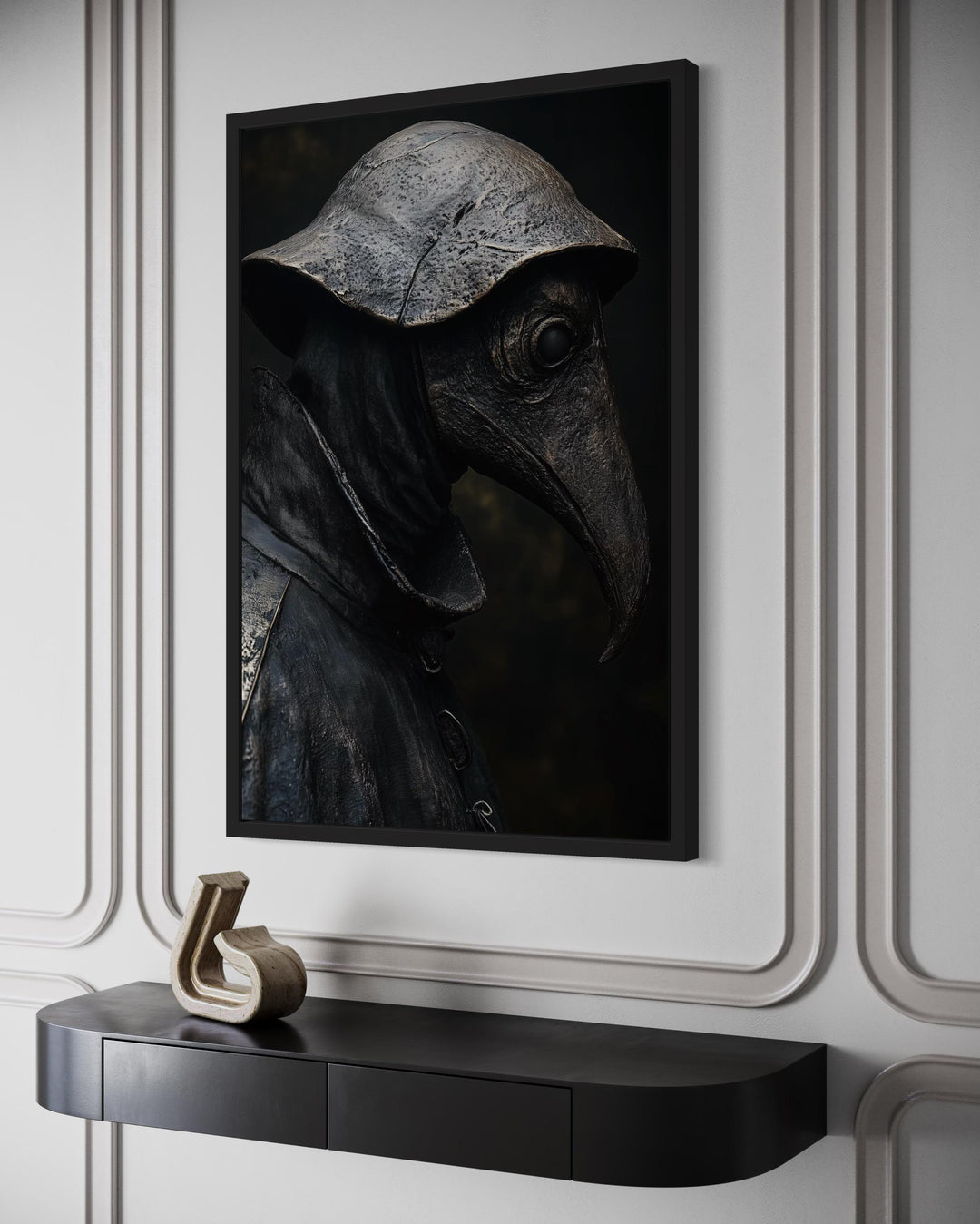 Gothic Plague Doctor Canvas Wall Art