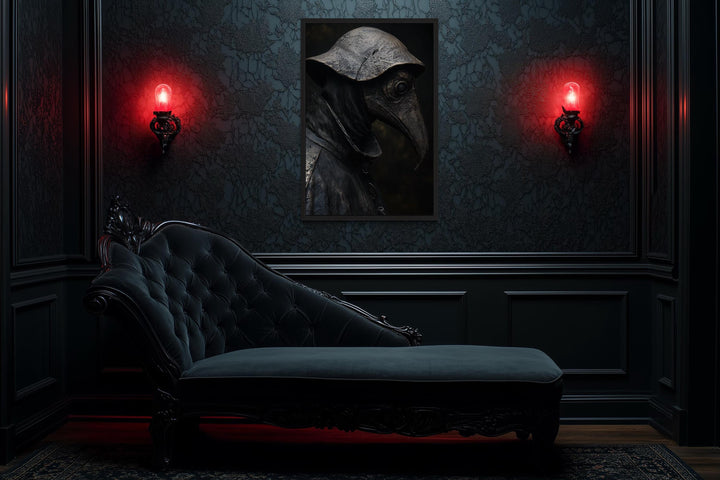 Gothic Plague Doctor Canvas Wall Art