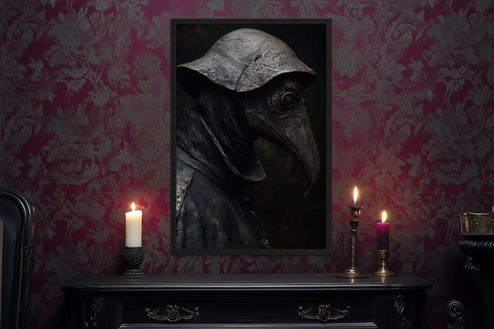 Gothic Plague Doctor Canvas Wall Art