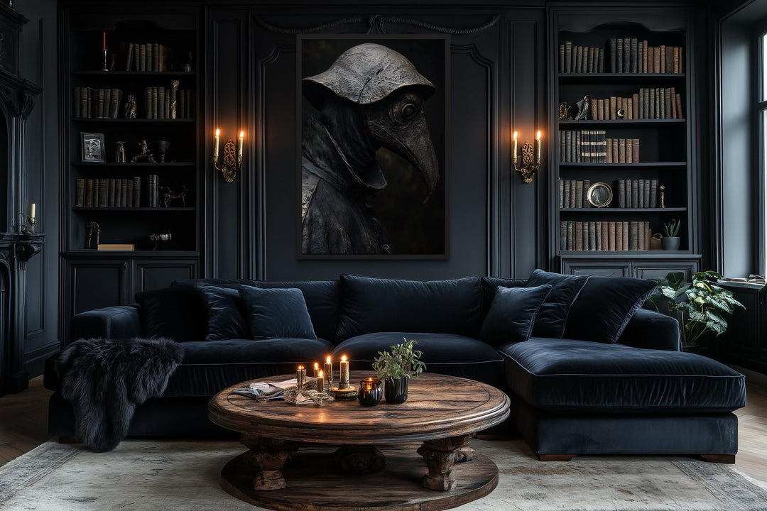 Gothic Plague Doctor Canvas Wall Art