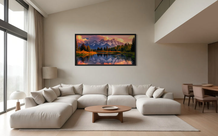 Grand Teton National Park Landscape Framed Canvas Wall Art