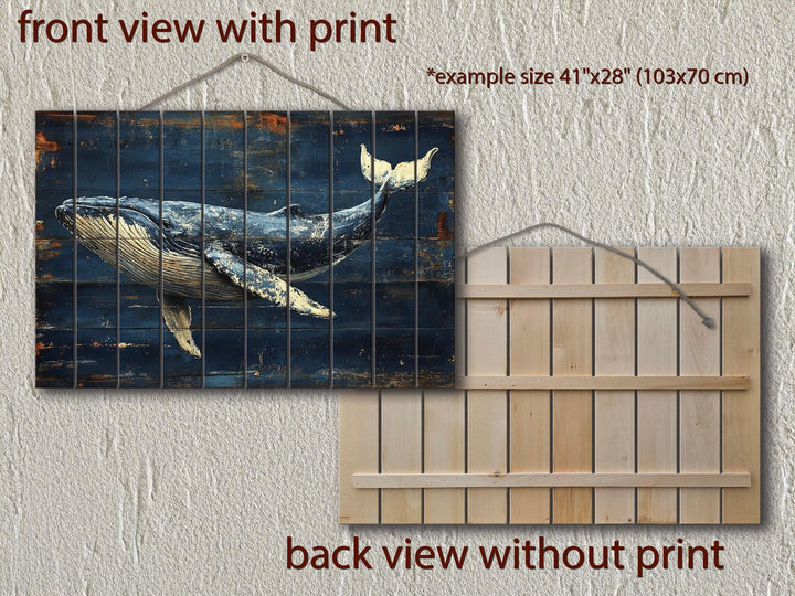 Humpback Whale Wood Wall Art