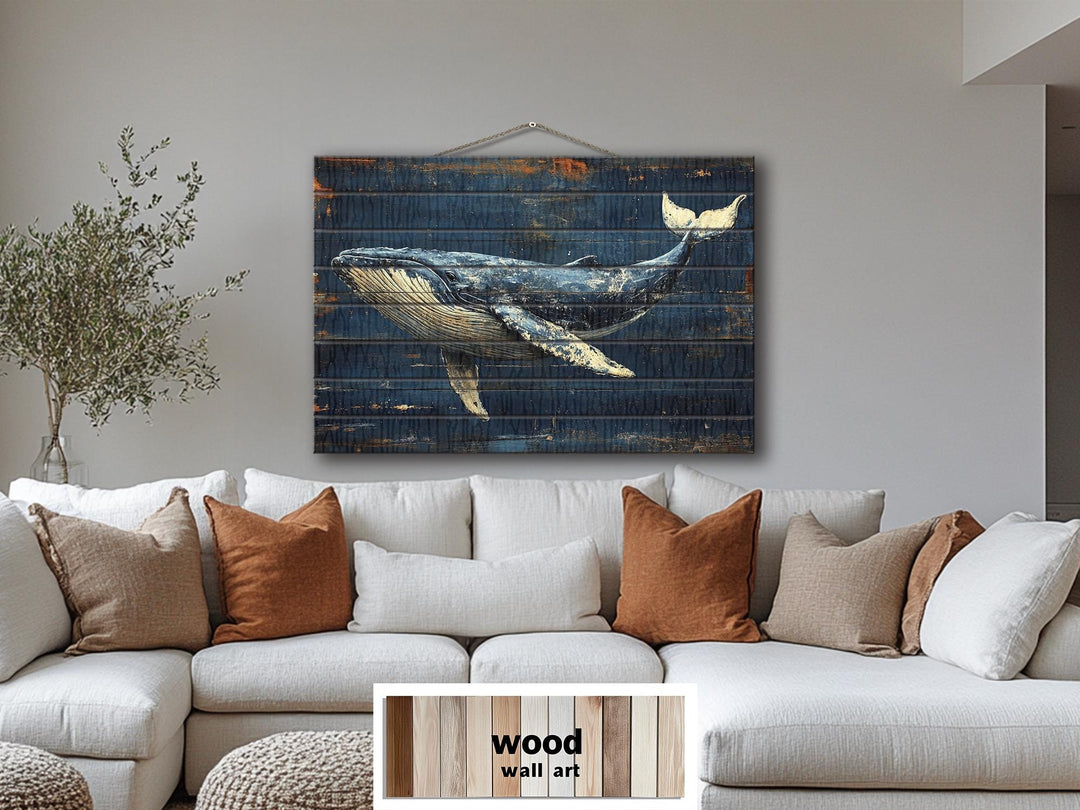Humpback Whale Wood Wall Art