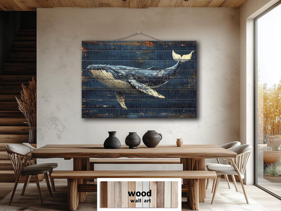 Humpback Whale Wood Wall Art