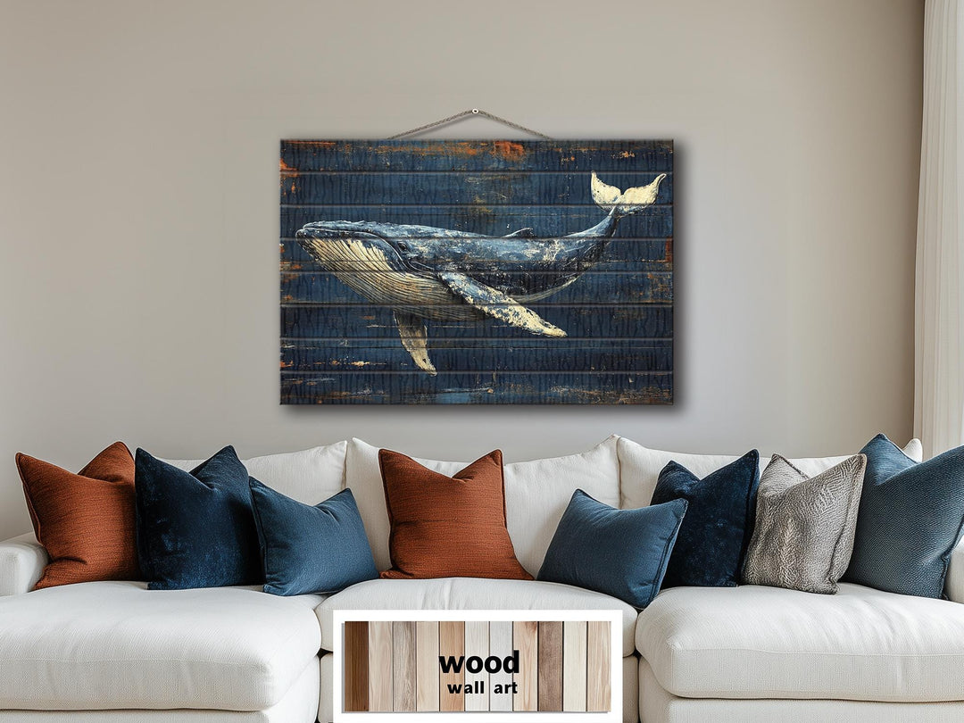 Humpback Whale Wood Wall Art