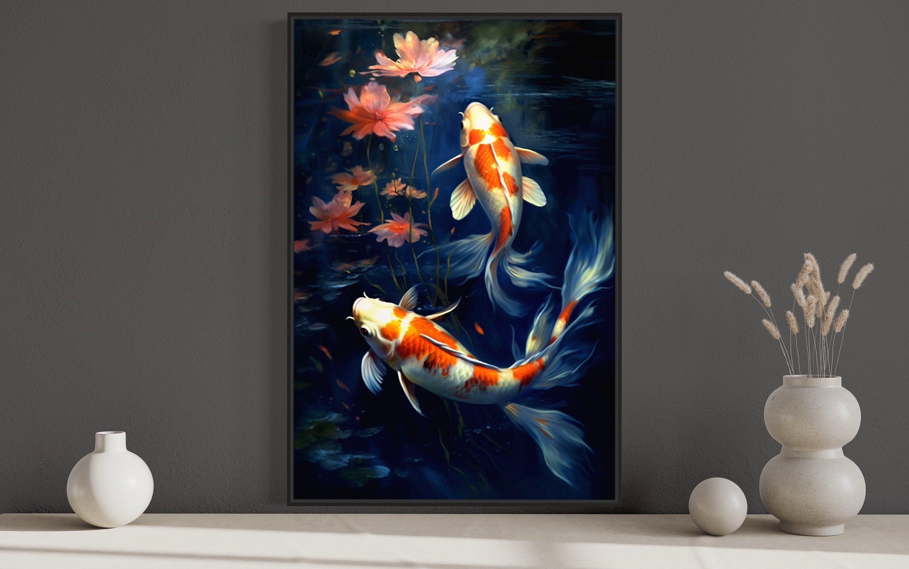 Fish outlet Art Framed canvas