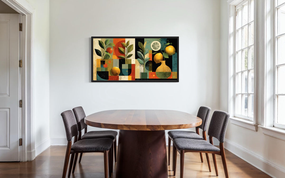 Mid Century Modern Kitchen Wall Art Fruit Citrus Painting Canvas Print