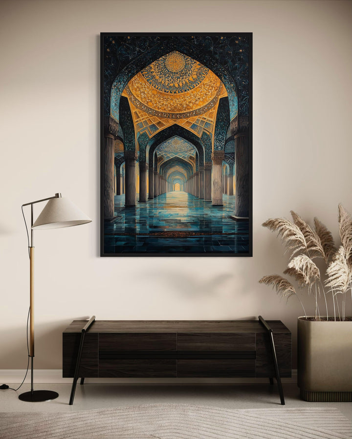 Middle Eastern Mosque Framed Canvas Wall Art
