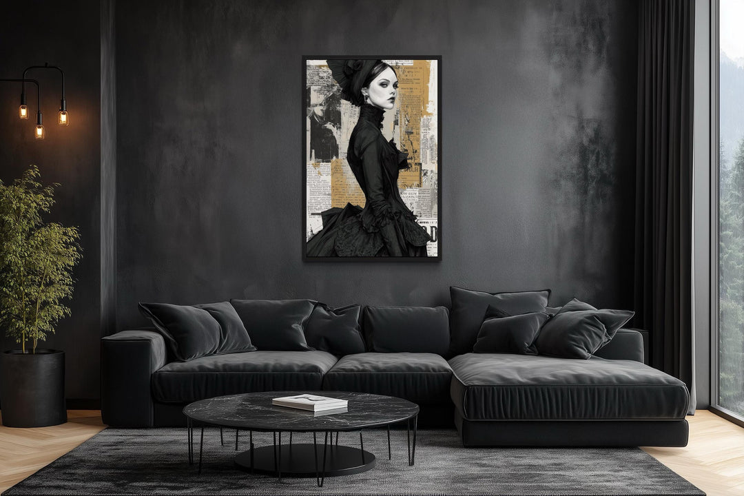 Modern Black Widow Gothic Wall Art