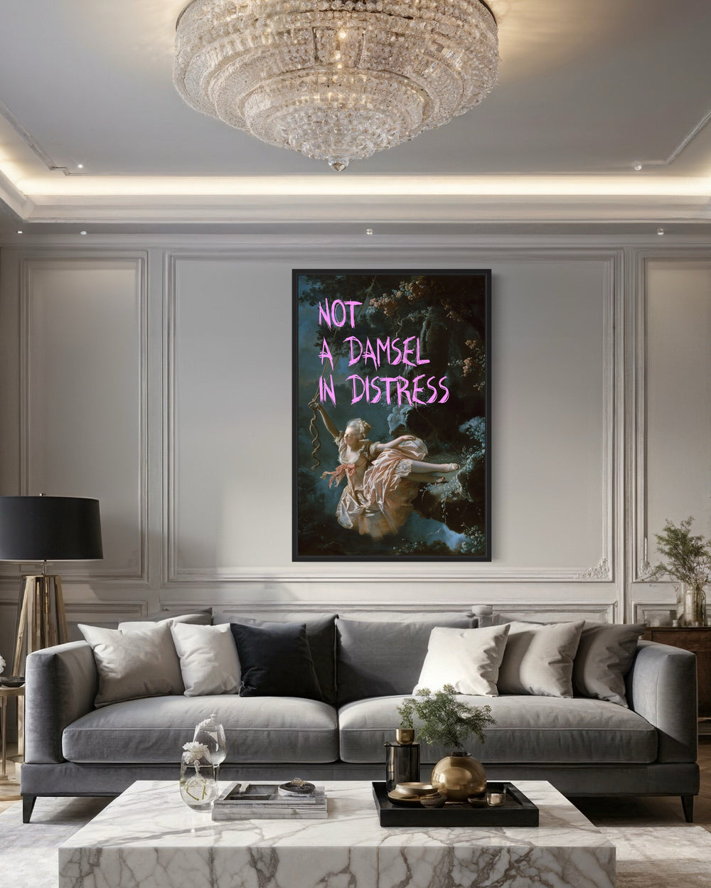 Not A Damsel In Distress Feminist Wall Art