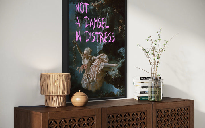 Not A Damsel In Distress Feminist Wall Art