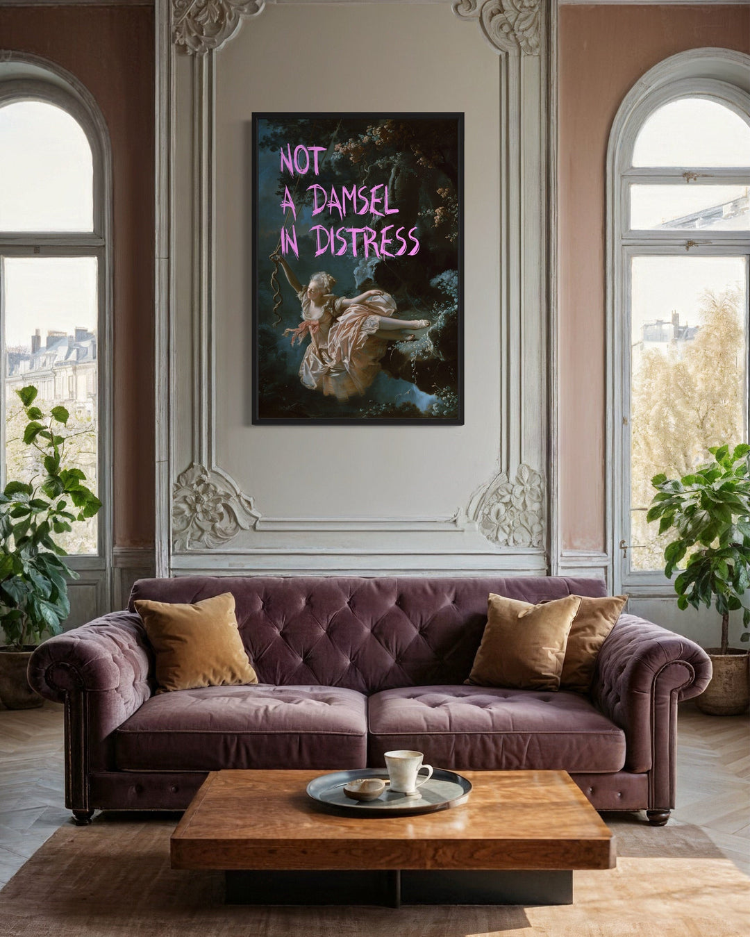 Not A Damsel In Distress Feminist Wall Art