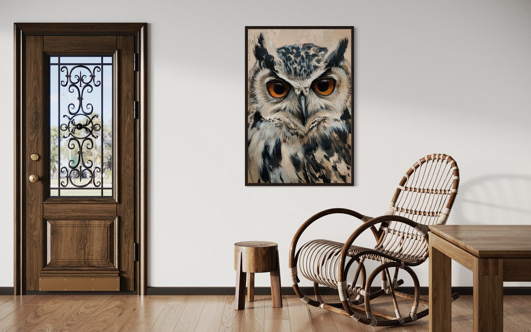 Owl Framed Canvas Wall Art