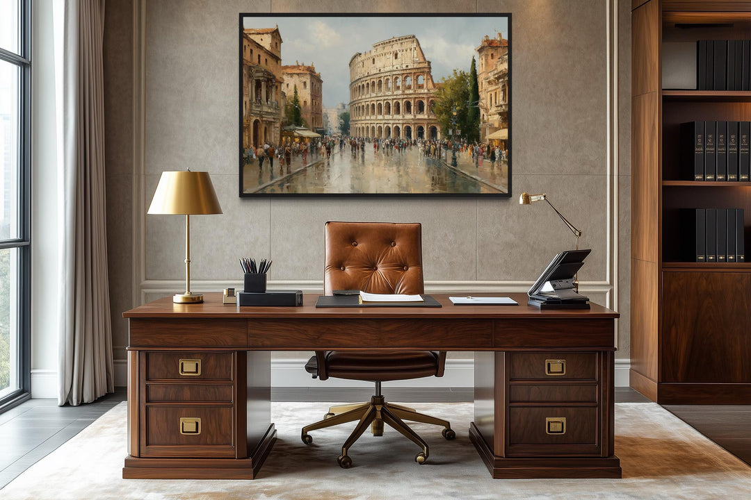 Rome Colosseum Framed Canvas Wall Art