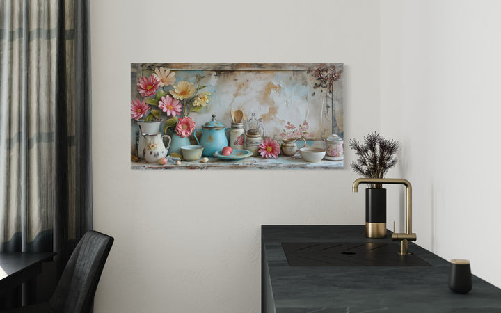 Rustic Chic Kitchenware Farmhouse Kitchen Framed Canvas Wall Art