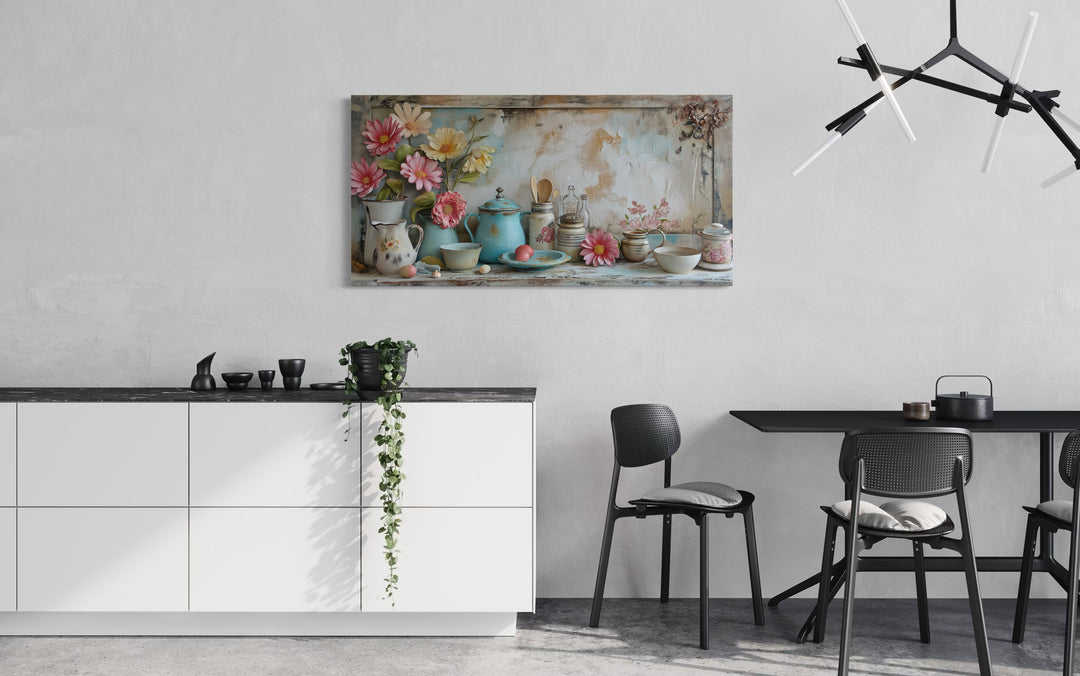 Rustic Chic Kitchenware Farmhouse Kitchen Framed Canvas Wall Art