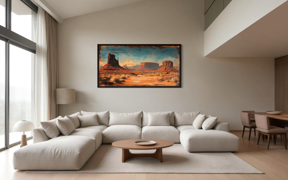 Rustic Monument Valley Framed Canvas Wall Art