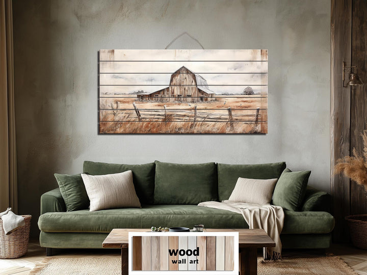 Rustic Old Barn Real Wood Wall Art