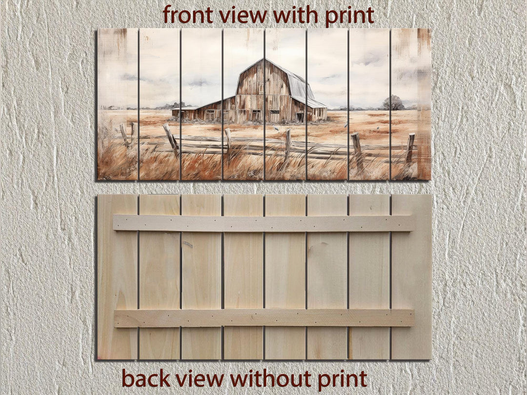 Rustic Old Barn Real Wood Wall Art