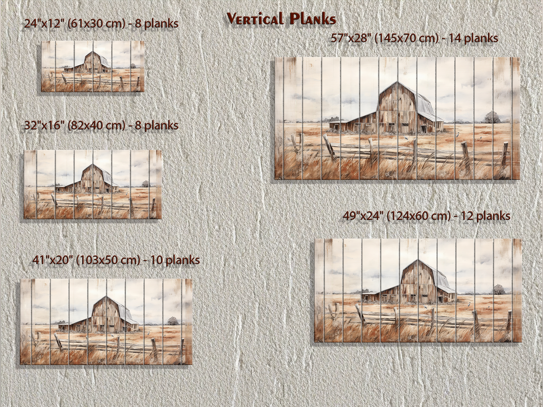 Rustic Old Barn Real Wood Wall Art