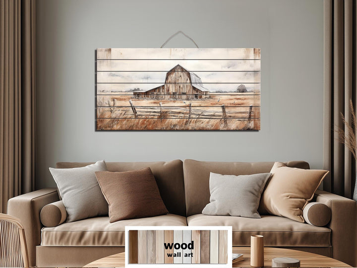 Rustic Old Barn Real Wood Wall Art
