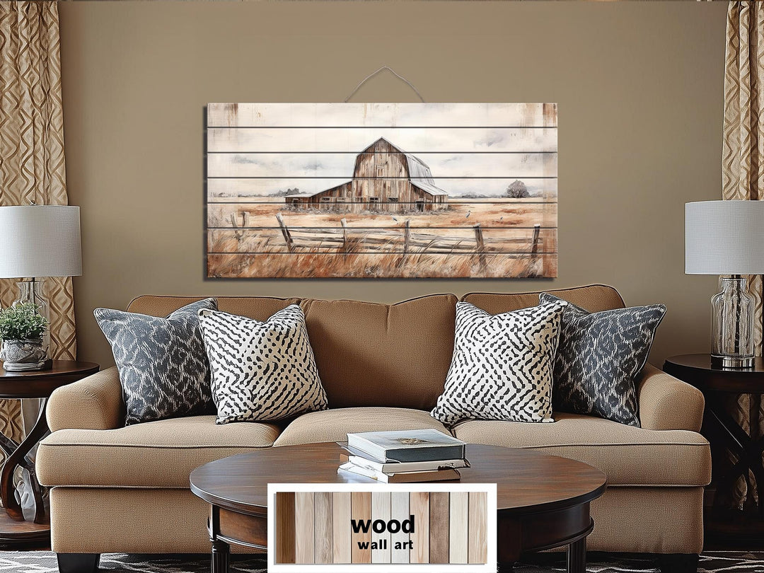 Rustic Old Barn Real Wood Wall Art