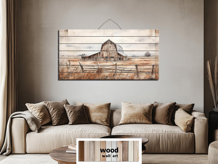 Rustic Old Barn Real Wood Wall Art