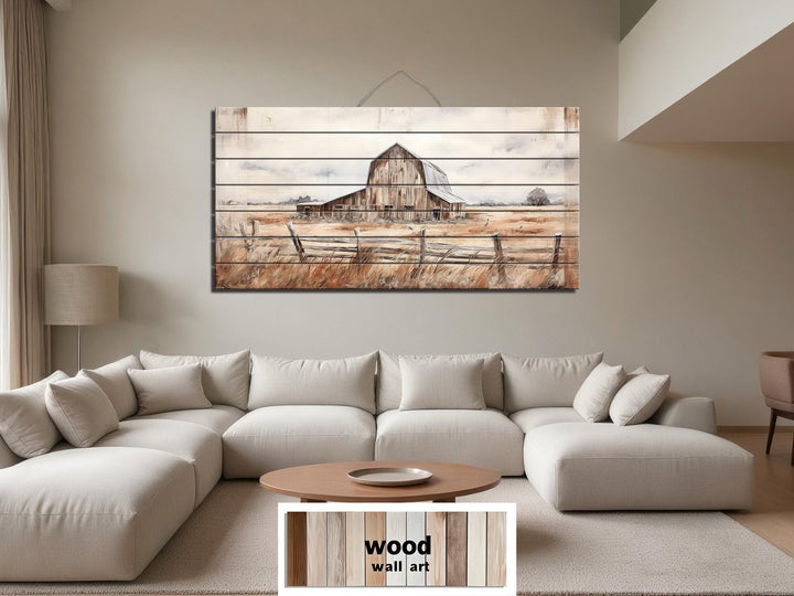 Rustic Old Barn Real Wood Wall Art