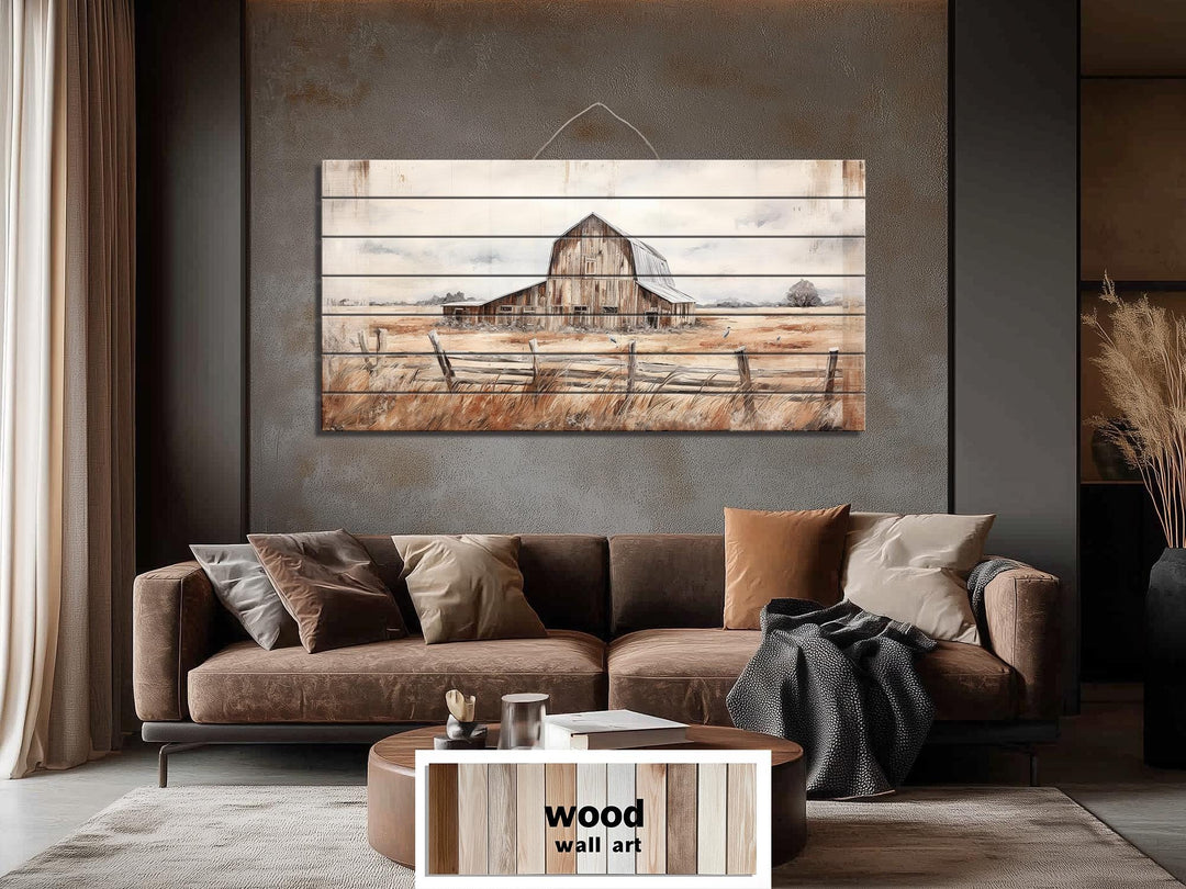 Rustic Old Barn Real Wood Wall Art