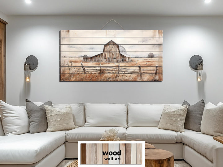 Rustic Old Barn Real Wood Wall Art