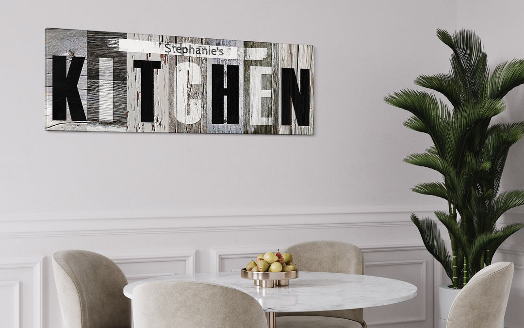 Rustic Personalizable Farmhouse Kitchen Sign Wall Decor