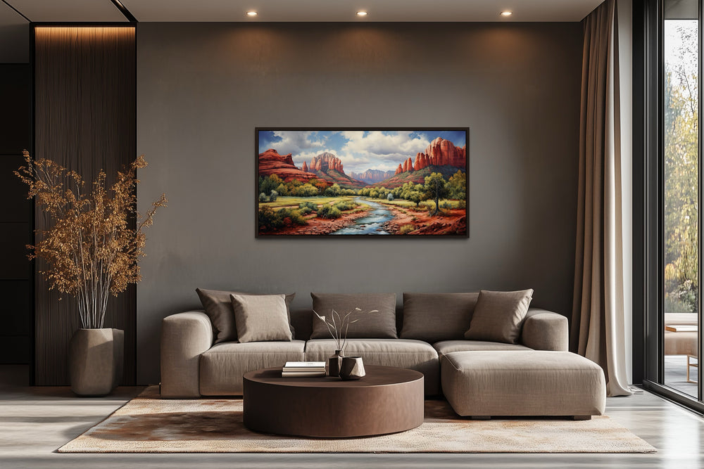 Sedona Arizona Red Rock State Park Southwestern Framed Canvas Wall Art