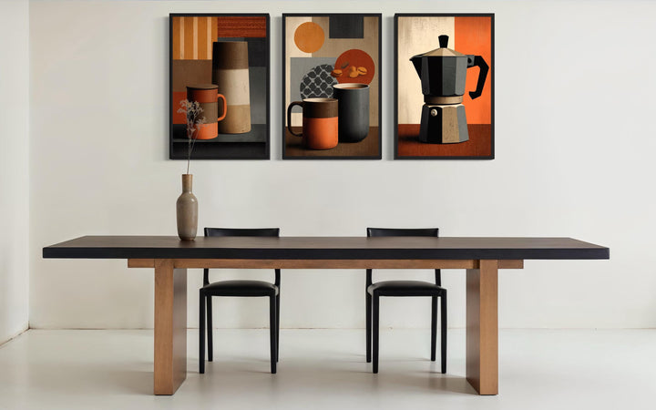 Set of 3 Mid Century Modern Coffee Prints Wall Art