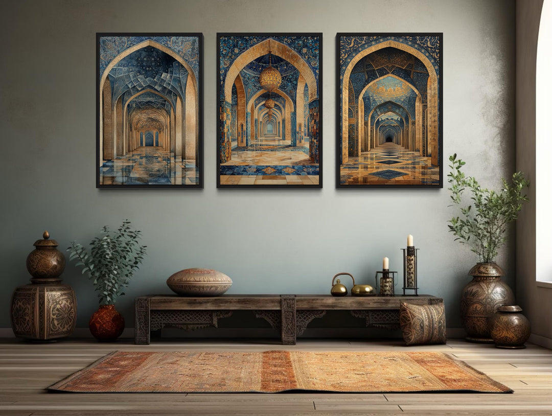 Set of 3 Persian Architecture Islamic Wall Art Prints