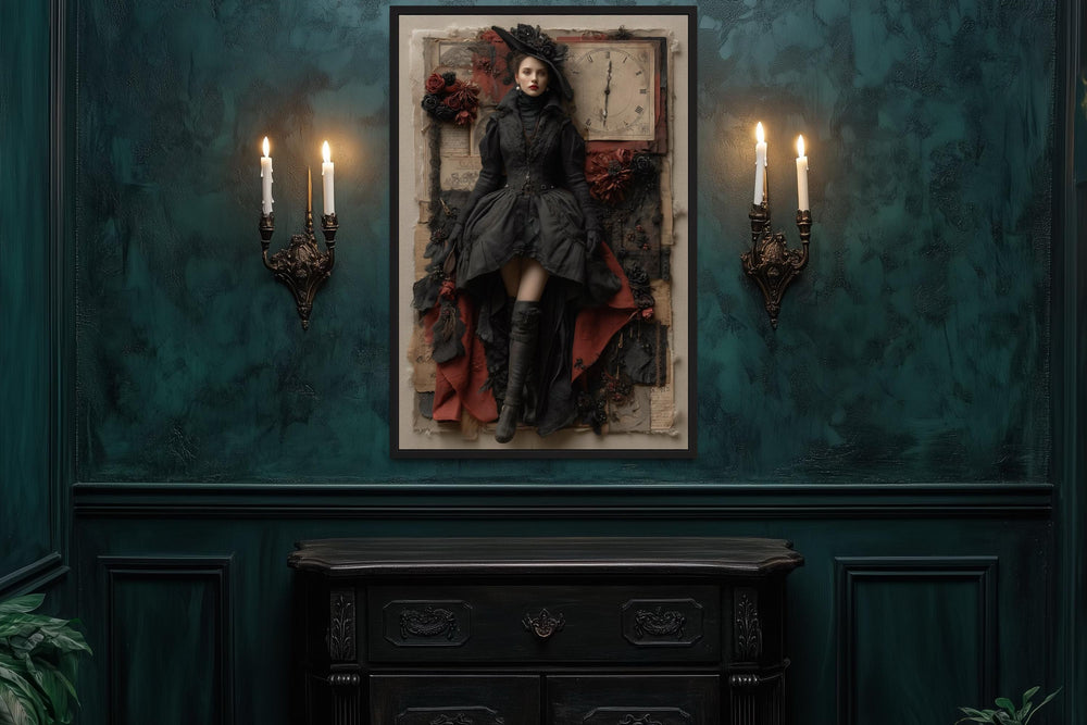 Sexy Witch Gothic Canvas Wall Art