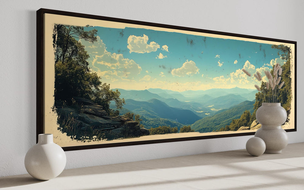 Shenandoah National Park Long Horizontal Framed Canvas Wall Art