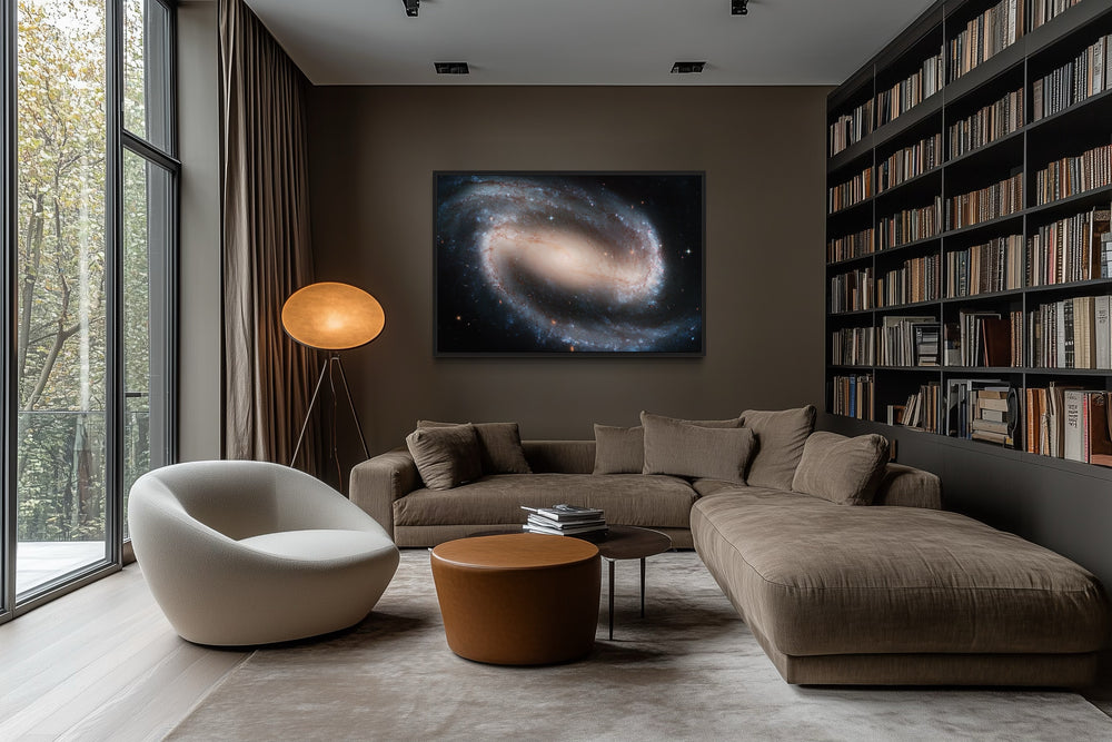 Spiral Galaxy NGC 1300 NASA Hubble Photography Canvas Wall Art