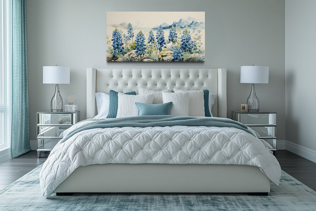 Texas Bluebonnets Framed Canvas Wall Art
