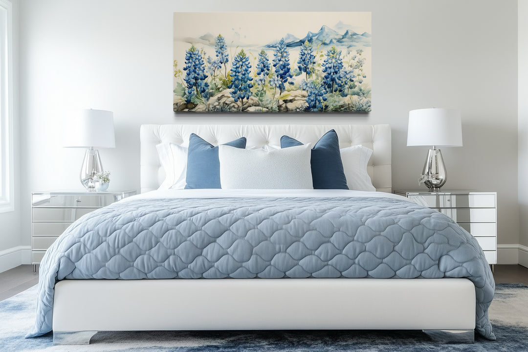 Texas Bluebonnets Framed Canvas Wall Art