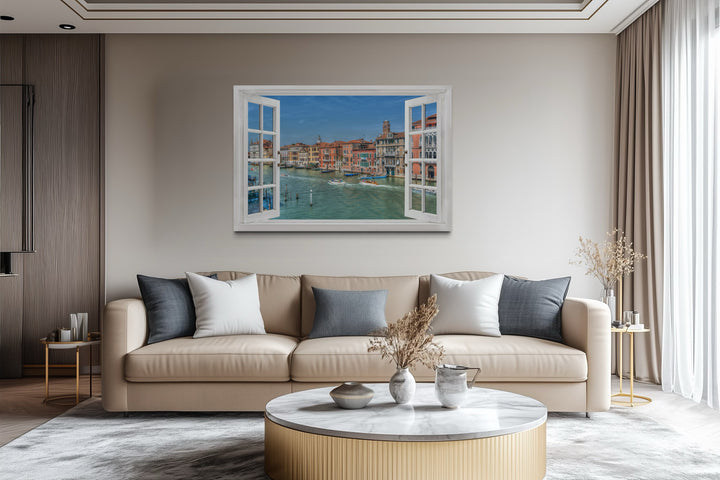 Venice Italy Grand Canal Fake Window Wall Art