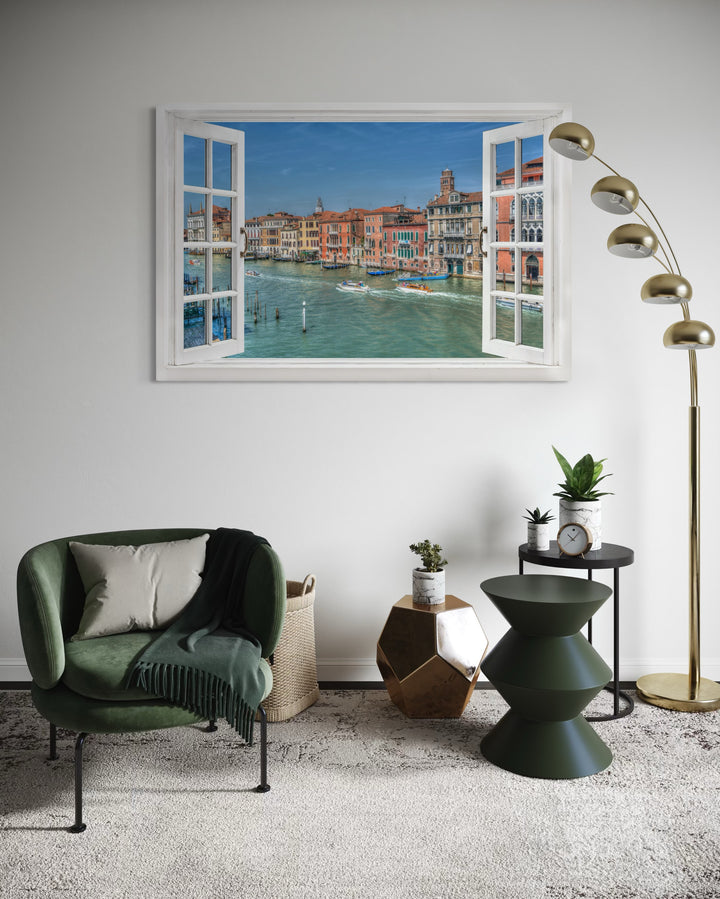 Venice Italy Grand Canal Fake Window Wall Art