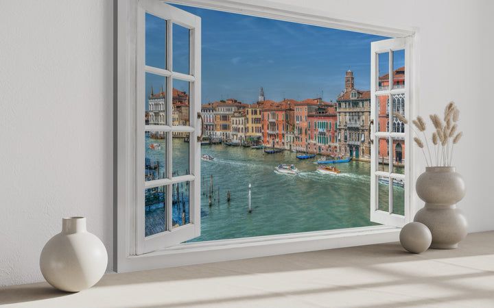 Venice Italy Grand Canal Fake Window Wall Art