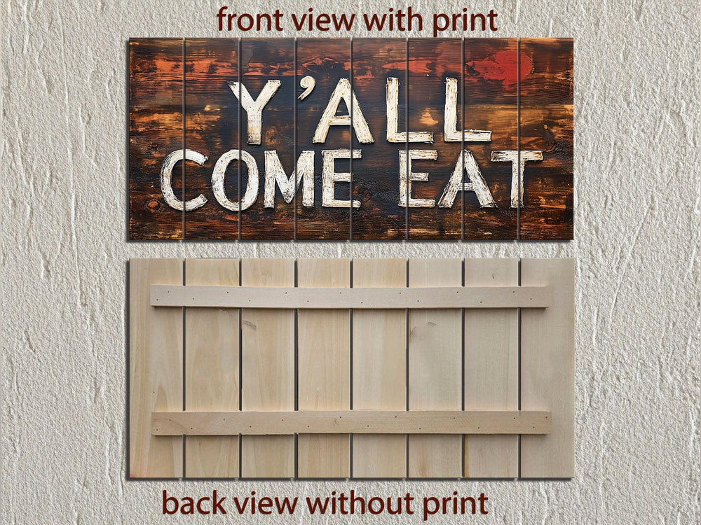 Y'all Come Eat Sign Wood Wall Art