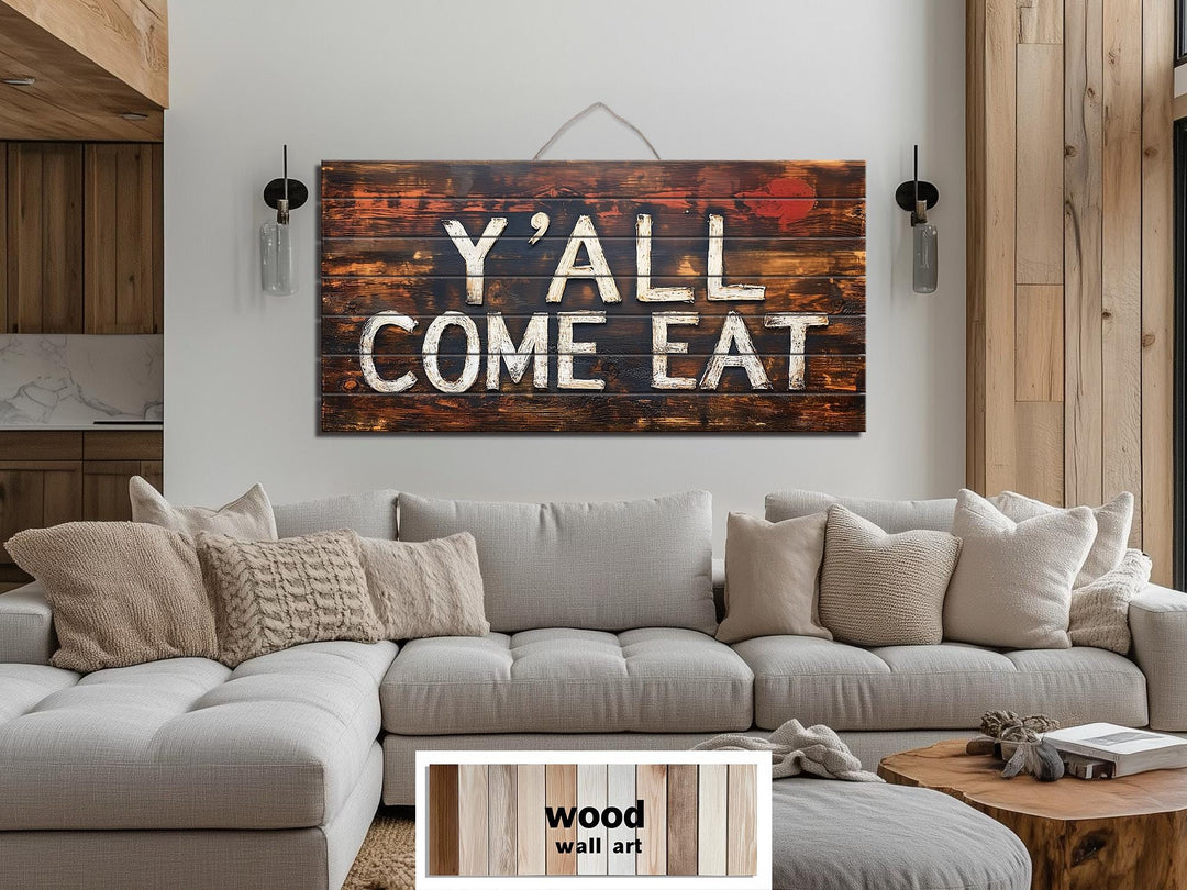 Y'all Come Eat Sign Wood Wall Art