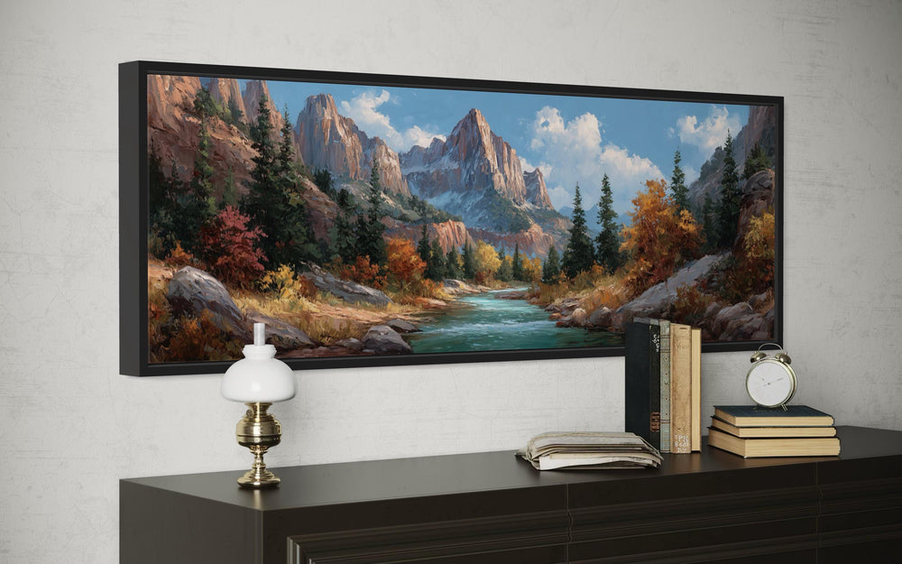 Zion National Park Long Horizontal Utah Landscape Canvas Wall Art