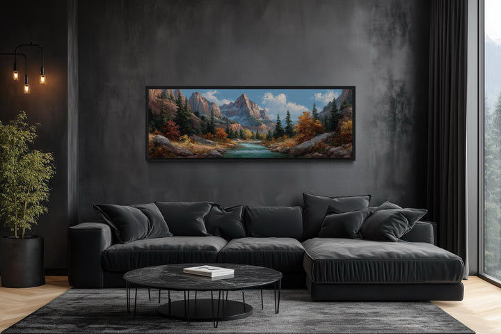 Zion National Park Long Horizontal Utah Landscape Canvas Wall Art