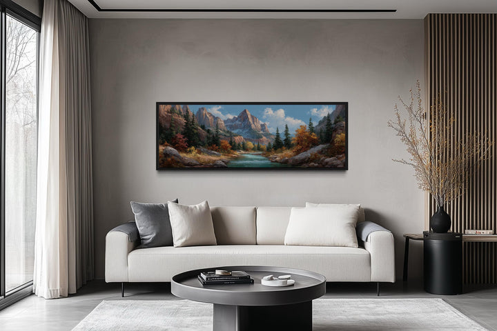 Zion National Park Long Horizontal Utah Landscape Canvas Wall Art