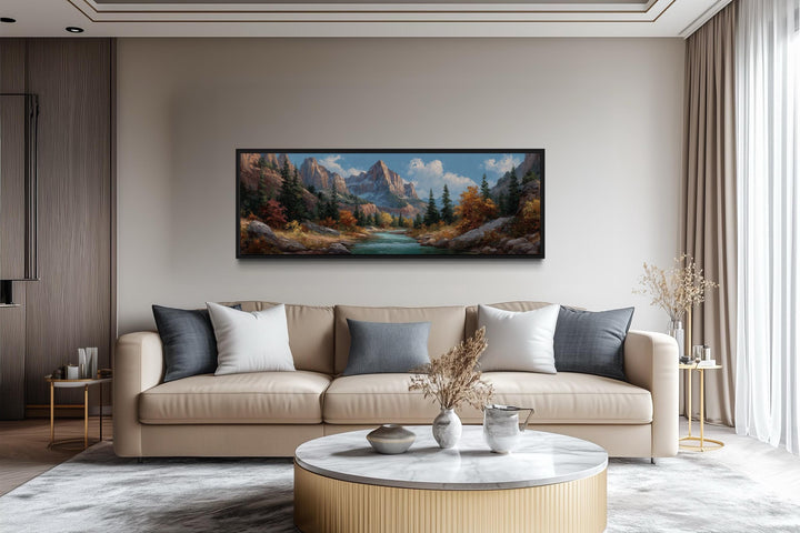 Zion National Park Long Horizontal Utah Landscape Canvas Wall Art