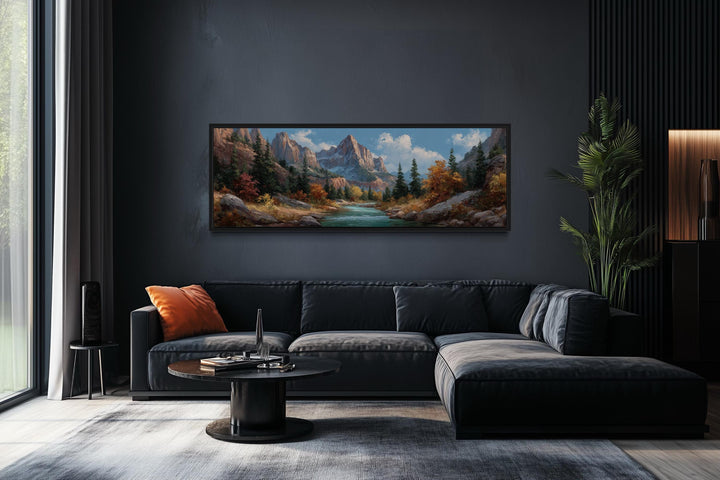 Zion National Park Long Horizontal Utah Landscape Canvas Wall Art